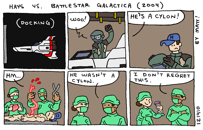 hays vs. battlestar galactica