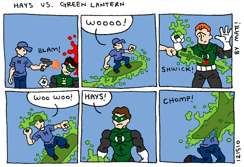 hays vs. green lantern