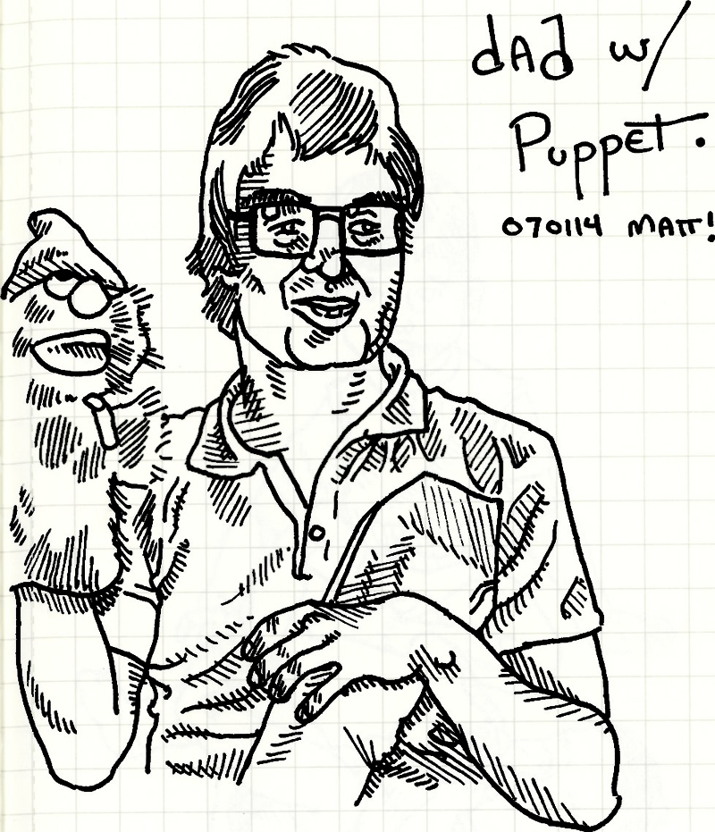 dad with puppet