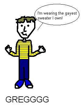 greg's gay sweater