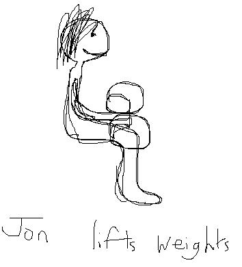 jon lifts weights